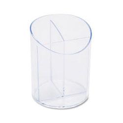 RubberMaid Big Cup™ Three-Compartment Supply Organizer, Plastic, Clear (RUB02374)
