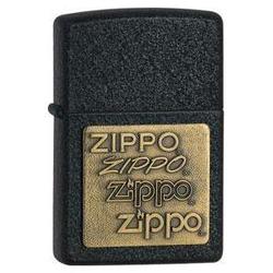 Zippo Black Crackle, Brass Emblem