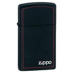 Zippo Black Matte, Slim, Logo & Border