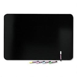 Quartet Manufacturing. Co. Black Melamine Mark 'N Wipe® Dry Erase Marker Board, 36x24, Black Steel Frame (QRTS513)