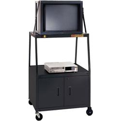 BRETFORD MANUFACTURING Bretford BBULC48-C4 Wide Body A/V Cart With Cabinet - Steel - Black