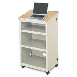 BRETFORD Bretford Basic LECT2 Mobile Lectern - 3 Shelf - 45 x 24 - Steel - Gray Mist, Gray Mist Base