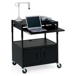 BRETFORD Bretford ECILS3FF-BK Adjustable Multipurpose Cart with Cabinet - Black