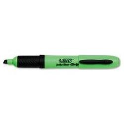 Bic Corporation Brite Liner Grip XL™ Highlighter, Chisel Tip, Fluorescent Green (BICBLMG11GN)