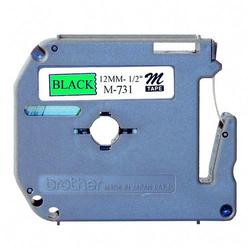 Brother M731 Non-Laminated Tape Cartridge - 0.5 x 26'' - 1 x Tape - Metallic Green