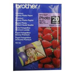 BROTHER INT L (SUPPLIES) Brother Premium Glossy Photo Paper - 4 x 6 - 190g/m - Glossy - 20 x Sheet