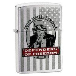 Zippo Brushed Chrome, Defenders Of Freedom