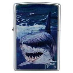 Zippo Brushed Chrome, Guy Harvey Shark