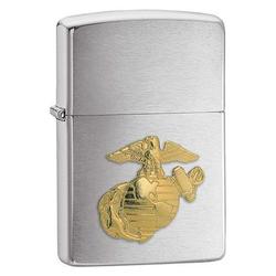 Zippo Brushed Chrome, Marines Emblem