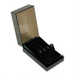 RubberMaid Business Card File with Straight Corners, 500-Card Cap., Black/Smoke Cover (RUB20251)