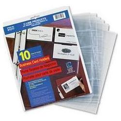C-Line Products, Inc. Business Card Protectors, Fits 3-Ring Binders, 200 Card Cap., 10 Pgs/Pack (CLI61217)
