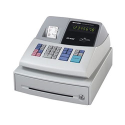SHARP ELECTRONICS - PRINTERS CASH REGISTER W/8 DEPTS PRC LK-UPS 4 CLRK NMBR ATO TX PRGM