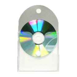 Baumgarten's CD/DVD Pocket with Self-Adhesive Flap, 5/Pack, Clear (BAU61801)