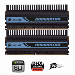 CORSAIR XMS CORSAIR DOMINATOR 2GB ( 2 X 1GB ) PC2-8500 1066MHz 240-pin DDR2 CL5 Dual Channel Desktop Memory Kit