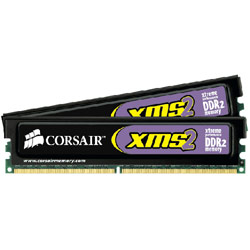CORSAIR XMS CORSAIR XMS2 2GB ( 2 X 1GB ) PC2-6400 800MHz 240-pin DDR2 CL5 Dual Channel Desktop Memory Kit