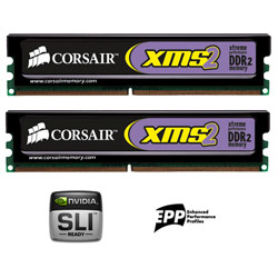 CORSAIR VALUE SELECT CORSAIR XMS2 4GB ( 2 X 2GB ) PC2-6400 800MHz 240-pin DDR2 Dual Channel Desktop Memory Kit