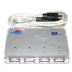 CP TECHNOLOGIES CP TECH 4 Port High Speed Slim USB 2.0 HUB - 4 x - USB 2.0 - External