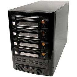 CRU DataPort 4 Bays Enclosure with DP V Plus Carriers - Storage Enclosure - 4 x 3.5 - 1/2H Front Accessible - Black