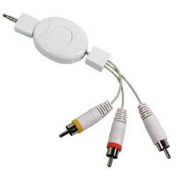 CTA DIGITAL INC. CTA Digital iPod Video Retractable Cable - 1 x Mini-phone - 3 x RCA