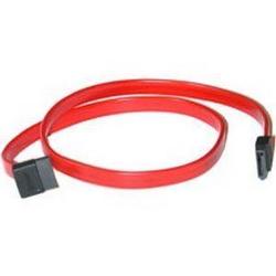 CABLES TO GO Cables To Go 180 To 90 Serial ATA Cable - 1 x SATA - 1 x SATA - 18 - Translucent Red
