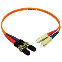 CABLES TO GO Cables To Go Multimode Fiber Optic Cable - 2 x SC - 2 x ST - 1ft - Orange