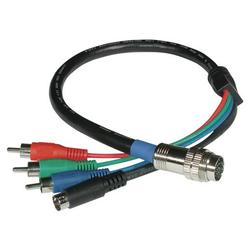 CABLES TO GO Cables To Go RapidRun Component Video & S-Video Break-Away Flying Cable - 1.5ft - Black