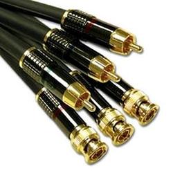 CABLES TO GO Cables To Go SonicWave Component Video Cable - 3 x RCA - 3 x BNC - 50ft - Charcoal