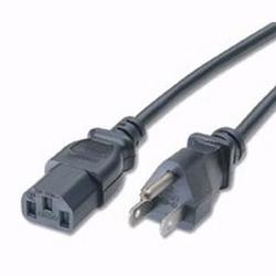 CABLES TO GO Cables To Go Standard Power Cord - - 6ft - Black
