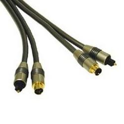 CABLES TO GO Cables To Go Velocity S-Video/Toslink Combination Cable - 1 x Toslink - 1 x mini-DIN - 16.4ft - Gray