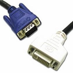 CABLES TO GO Cables To Go Video Extension Cable - 1 x HD-15 - 1 x DVI-A - 9.84ft - Black
