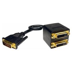 CABLES UNLIMITED Cables Unlimited 12in DVI-D Cable Splitter - 1 x DVI-D - 2 x DVI-D - 1ft - Black