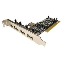 CABLES UNLIMITED Cables Unlimited High-Speed 5 Port USB 2.0 PCI Card - 4 x 4-pin Type A USB 2.0 - USB External, 1 x 4-pin Type A USB 2.0 - USB Internal - Plug-in Card