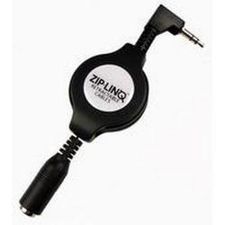 CABLES UNLIMITED Cables Unlimited Ziplinq Retractable 3.5mm Black Audio Extension Cable - 1 x Mini-phone - 1 x Mini-phone - 4ft