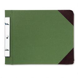 Wilson Jones/Acco Brands Inc. Canvas Sectional Post Binder for 8-1/2 x 11 Sheets, 4-1/4 C. to C., Green/Red (WLJ27827)