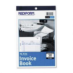 Rediform Office Products Carbonless Invoice Book, Duplicate Style, 5-1/2 x 7-7/8, 50 Sets per Book (RED7L721)