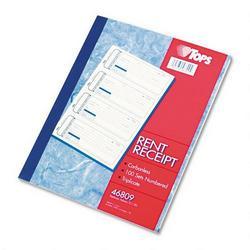 Tops Business Forms Carbonless Rent Receipt Book, Triplicate, 4 Receipts/Pg, 100 Sets/Book (TOP46809)