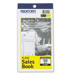 Rediform Office Products Carbonless Sales Books, Triplicate Style, 3-5/8 x 6-3/8, 50 Sets per Book (RED5L250)