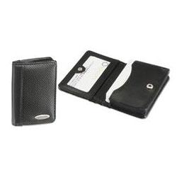 RubberMaid Case, Business Card, Punched Leather, 36 Cap., Black (ROL50605)