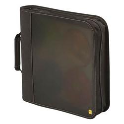 Case Logic 128 Capacity 3-Ring ProSleeve II Binder - Clam Shell - Fabric - Black