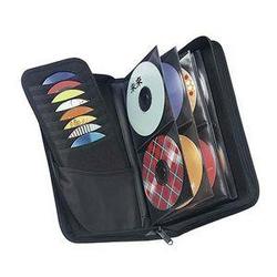 Case Logic 64 Capacity CD Wallet - Book Fold - Nylon - Black - 64 CD/DVD (CDW-64)