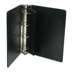 Wilson Jones/Acco Brands Inc. Casebound Round Ring Binder, Metal Hinges, 4 Rings, 14 x 8-1/2, 2 Cap., Black (WLJ34448L)