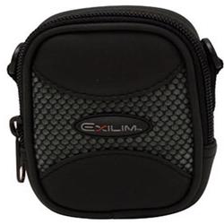 Casio Exilim Protective Camera Case - Slide Insert - Belt Loop, Shoulder Strap - Nylon - Black