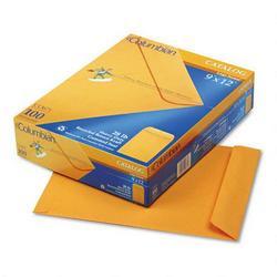 Westvaco Catalog Envelopes, 28-lb. Kraft, Gummed Flap, 9 x 12, 100/Box (WEVCO671)