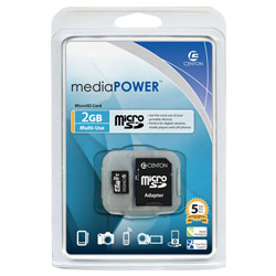 Centon Electronics Centon 2GB microSD card w/Adapter