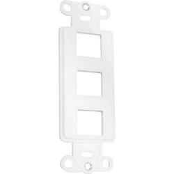 Channel Vision 3 Socket Decora-Style Insert - 1-Gang - White