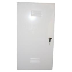 Channel Vision C-0128HC Hinged Metal Structured Wiring Panel Cover with Lock