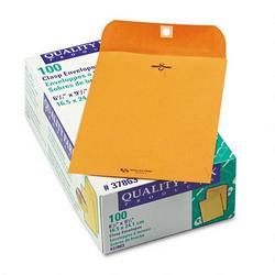 Quality Park Products Clasp Envelopes, Kraft, 28-lb., 6-1/2 x 9-1/2, 100/Box (QUA37863)