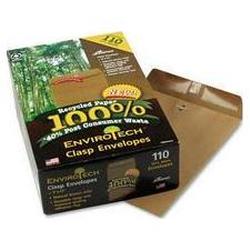 Ampad/Divi Of American Pd & Ppr Clasp Envelopes, Natural Brown, Recycled, 9 x 12, 110 Per Box (AMP19705)