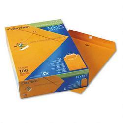 Westvaco Clasp Envelopes, Recycled Kraft, 12 x 15-1/2, 100/Box (WEVCOR10)
