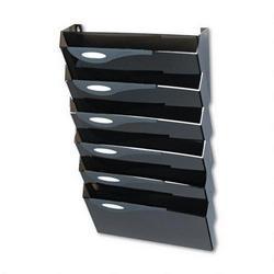 RubberMaid Classic Hot File® 7-Pocket Wall System with Labels/Holders, Legal/Printout, Smoke (RUB16763)